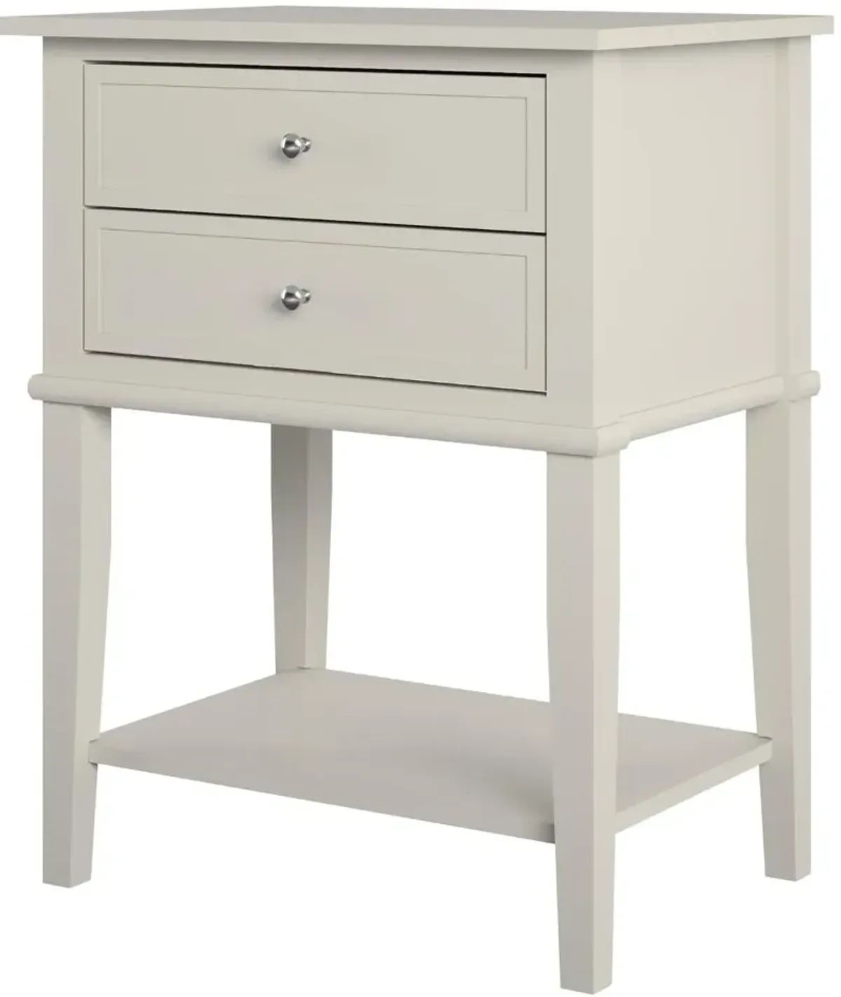 Franklin Taupe Accent Table with 2 Drawers