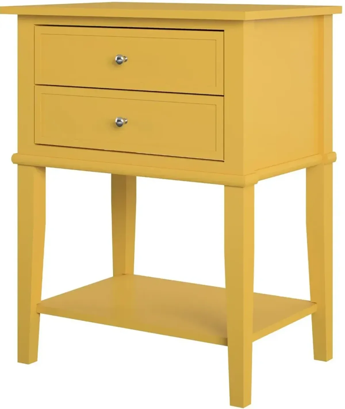 Franklin Mustard Yellow Accent Table with 2 Drawers