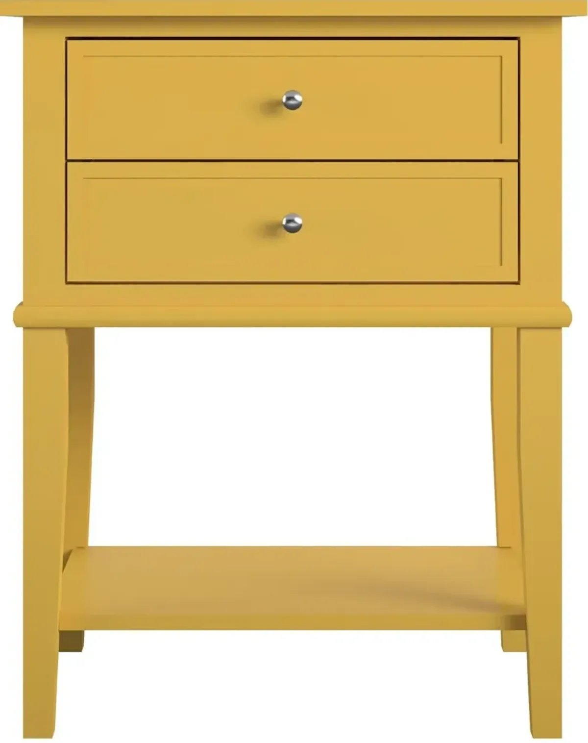 Franklin Mustard Yellow Accent Table with 2 Drawers