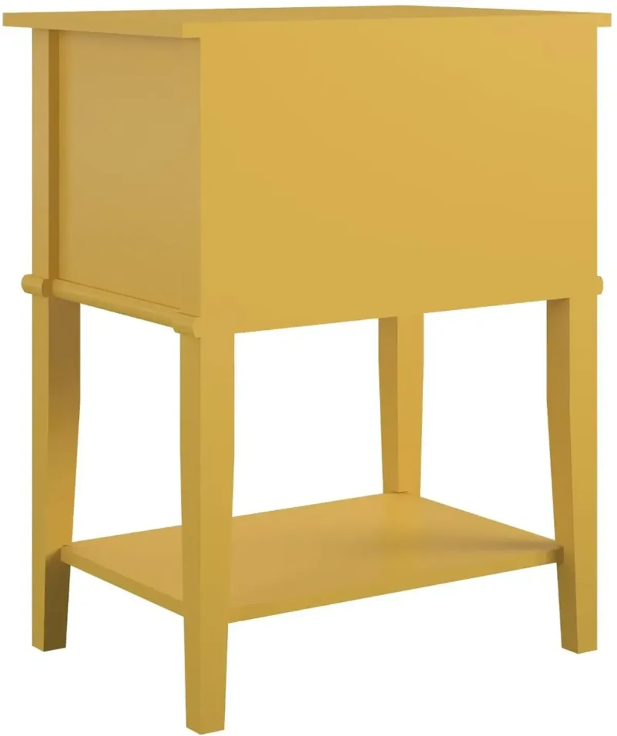 Franklin Mustard Yellow Accent Table with 2 Drawers