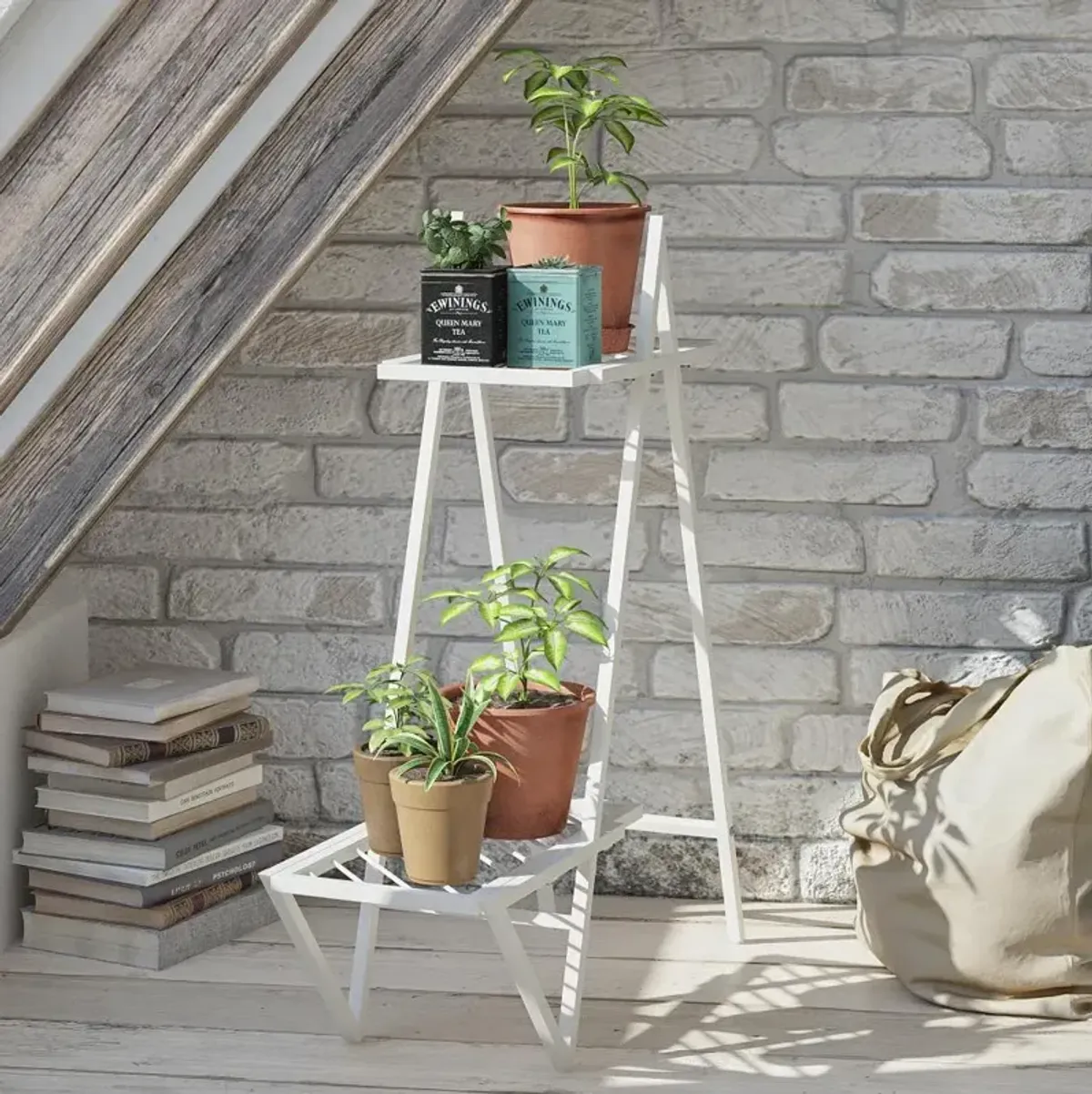 Wallflower White Plant Stand