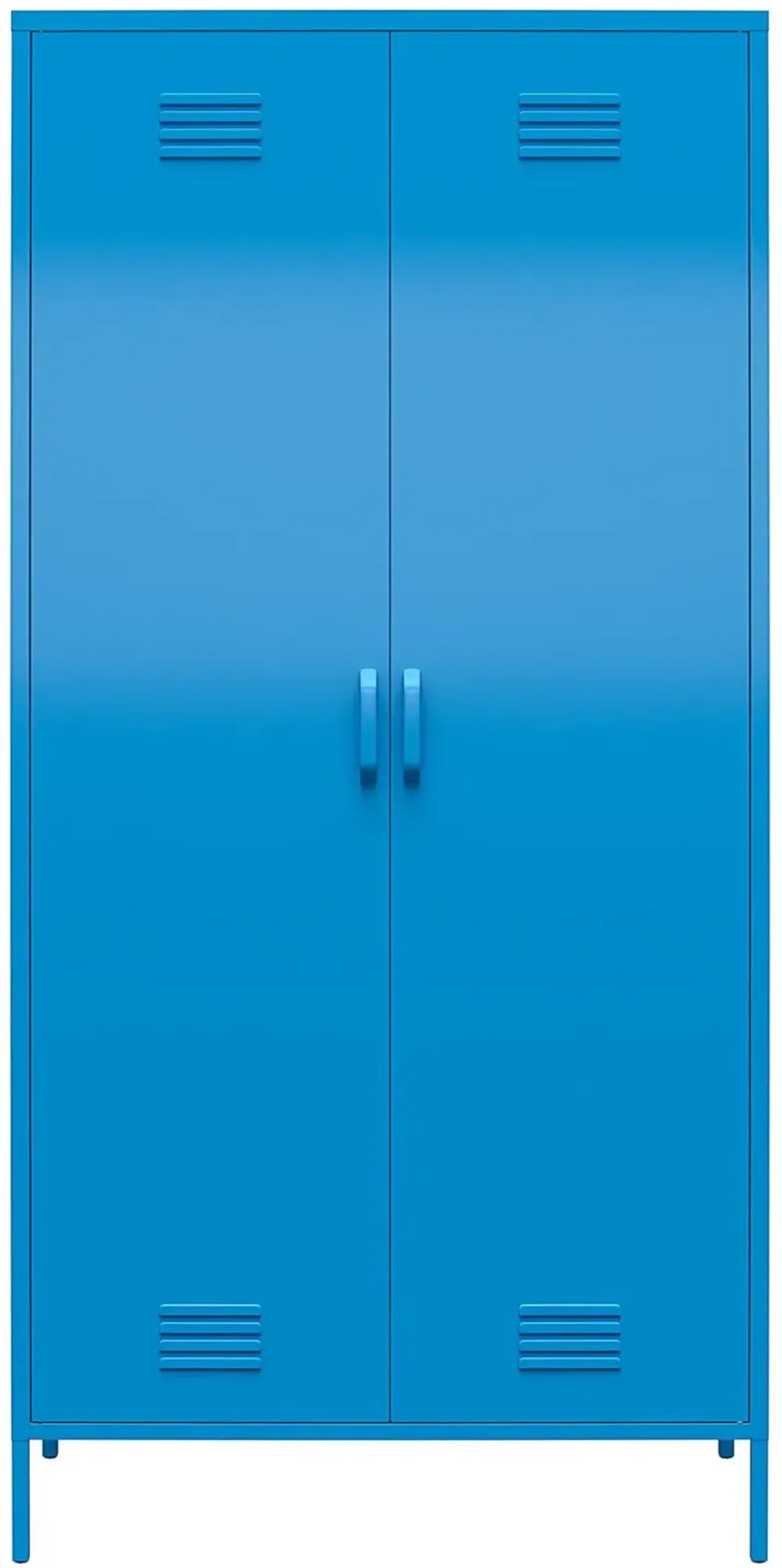 Cache Blue Tall 2 Door Metal Locker Cabinet