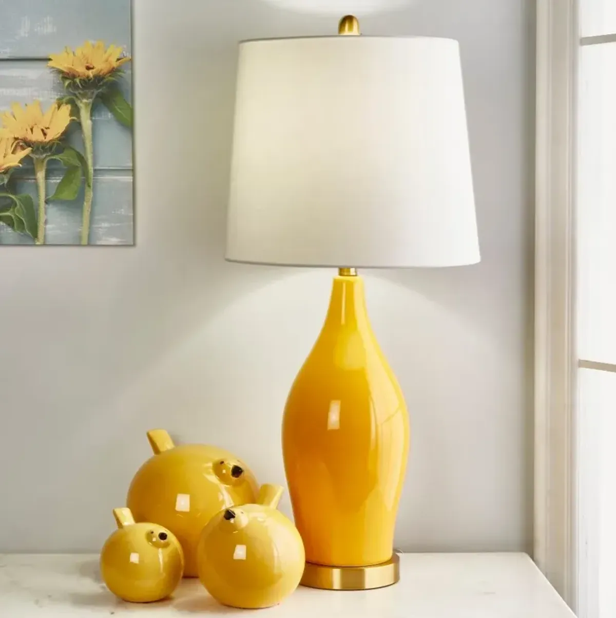 Medium Ceramic Yellow Bird