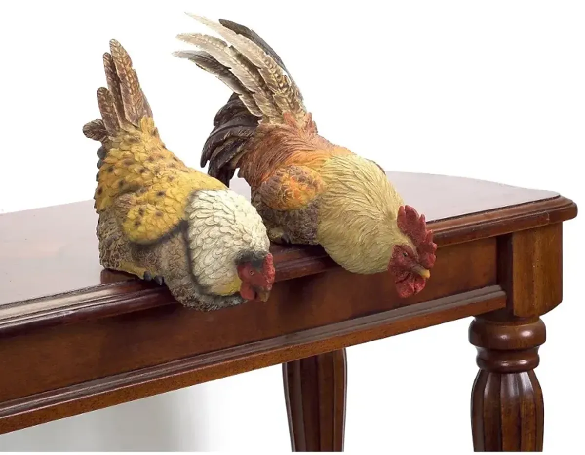 Assorted Hen/Rooster Shelf Sitters