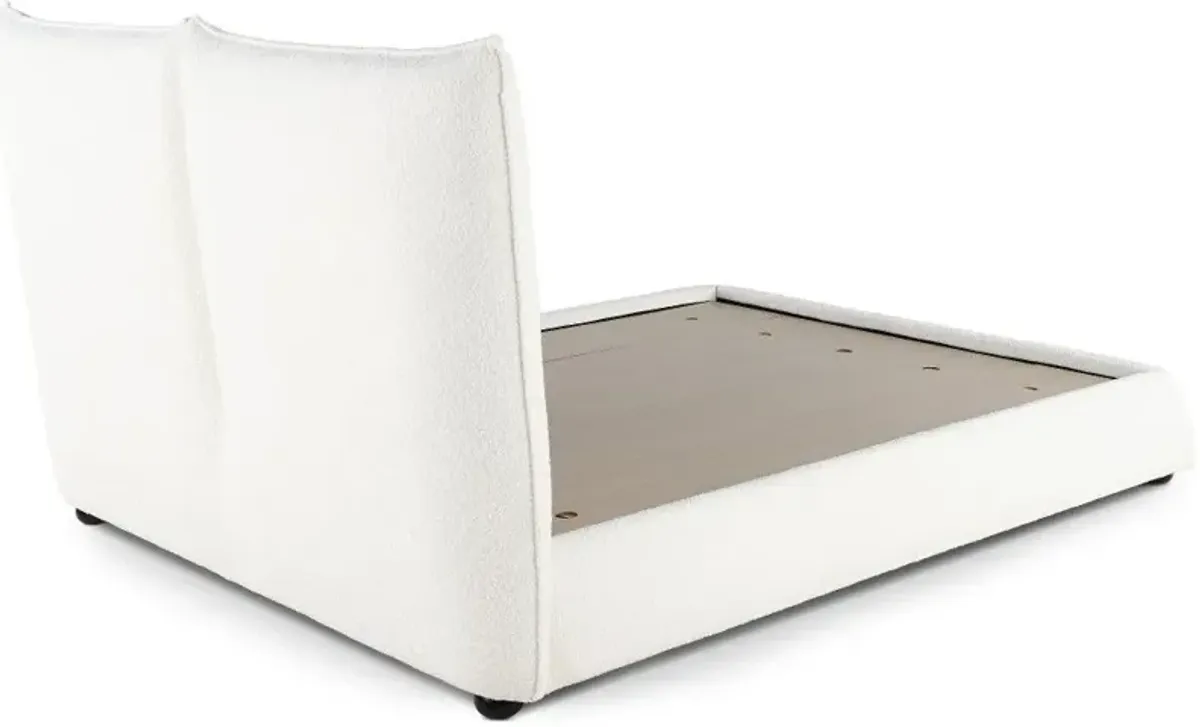 Cumulus Off-White Queen Upholstered Bed