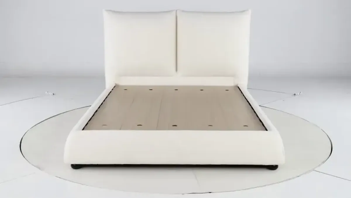 Cumulus Off-White Queen Upholstered Bed