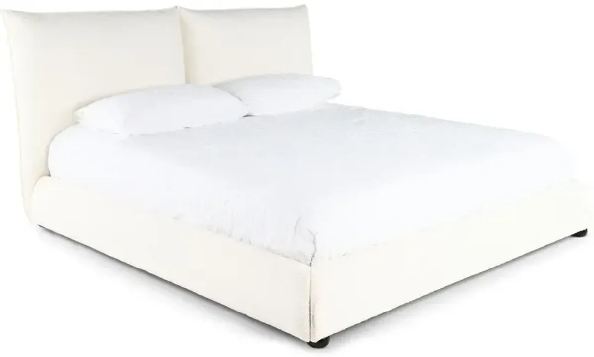 Cumulus Off-White Queen Upholstered Bed