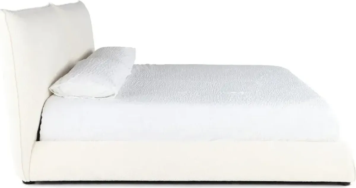 Cumulus Off-White Queen Upholstered Bed