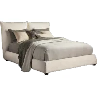 Cumulus Off-White King Upholstered Bed