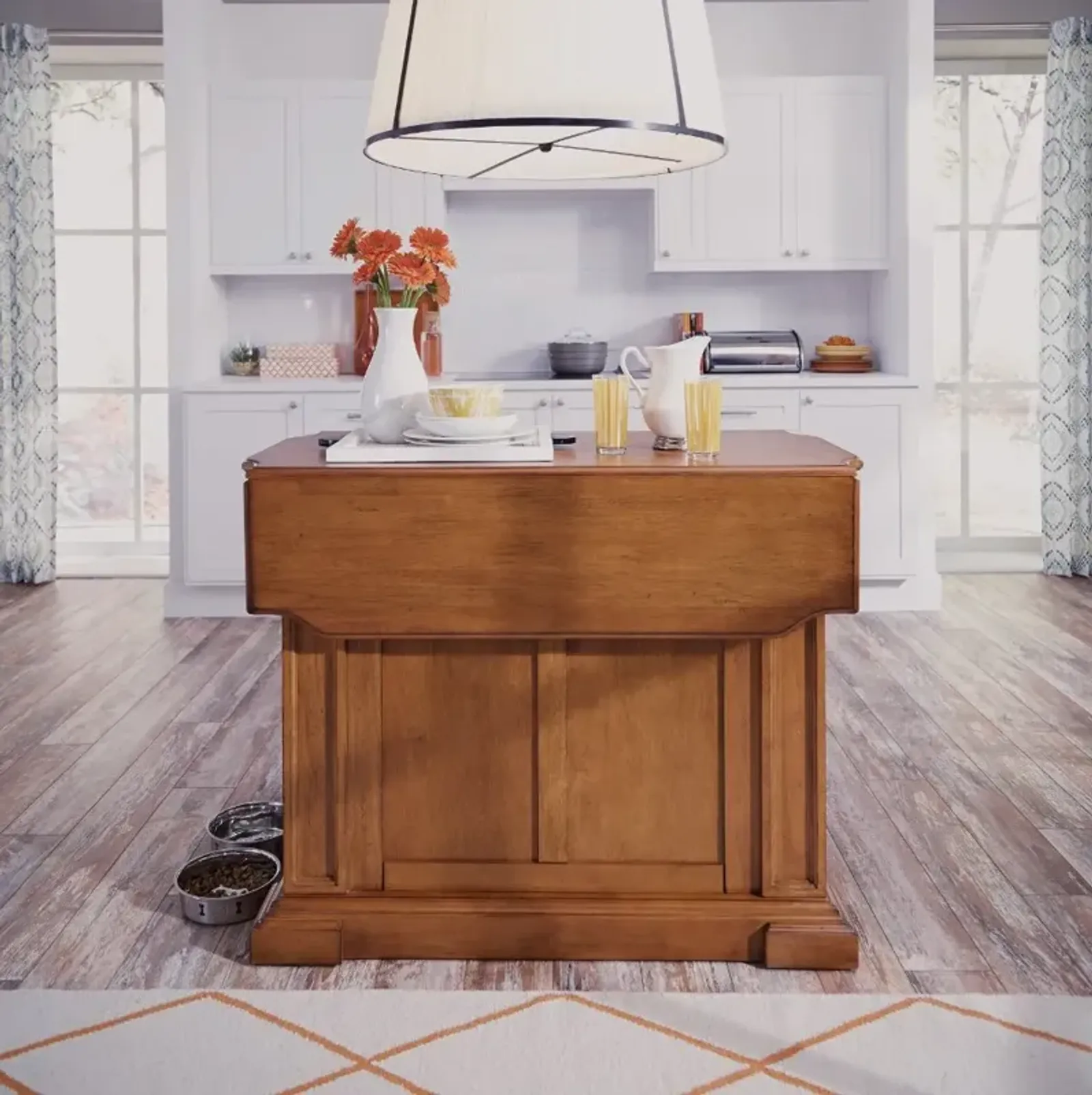 Americana Brown Kitchen Island