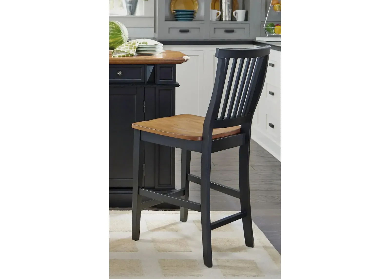 Americana Black Counter Height Stool