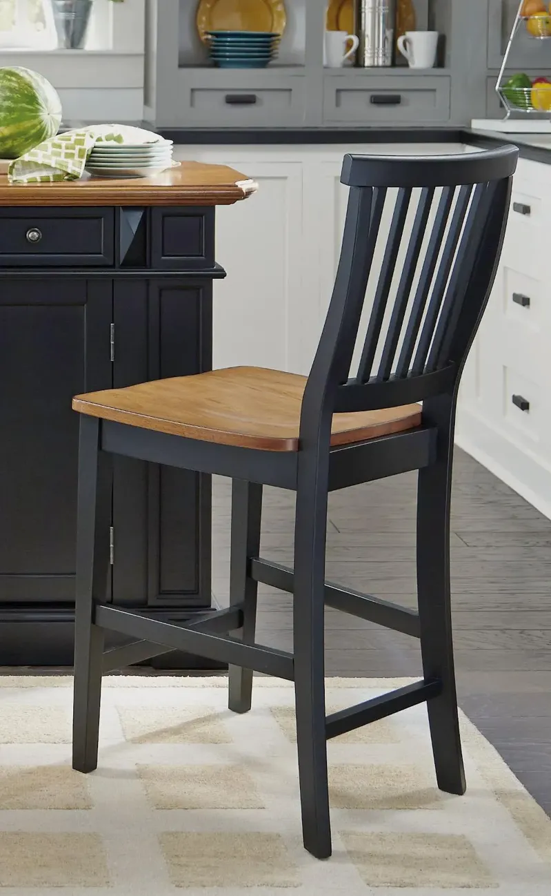 Americana Black Counter Height Stool