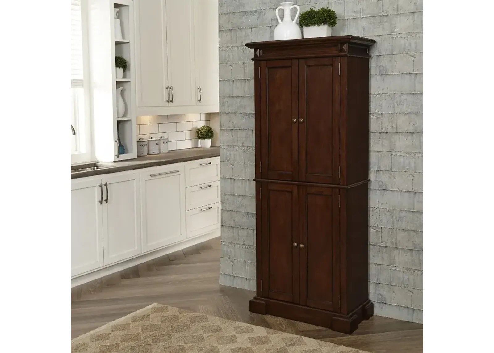 Americana Dark Brown Kitchen Pantry