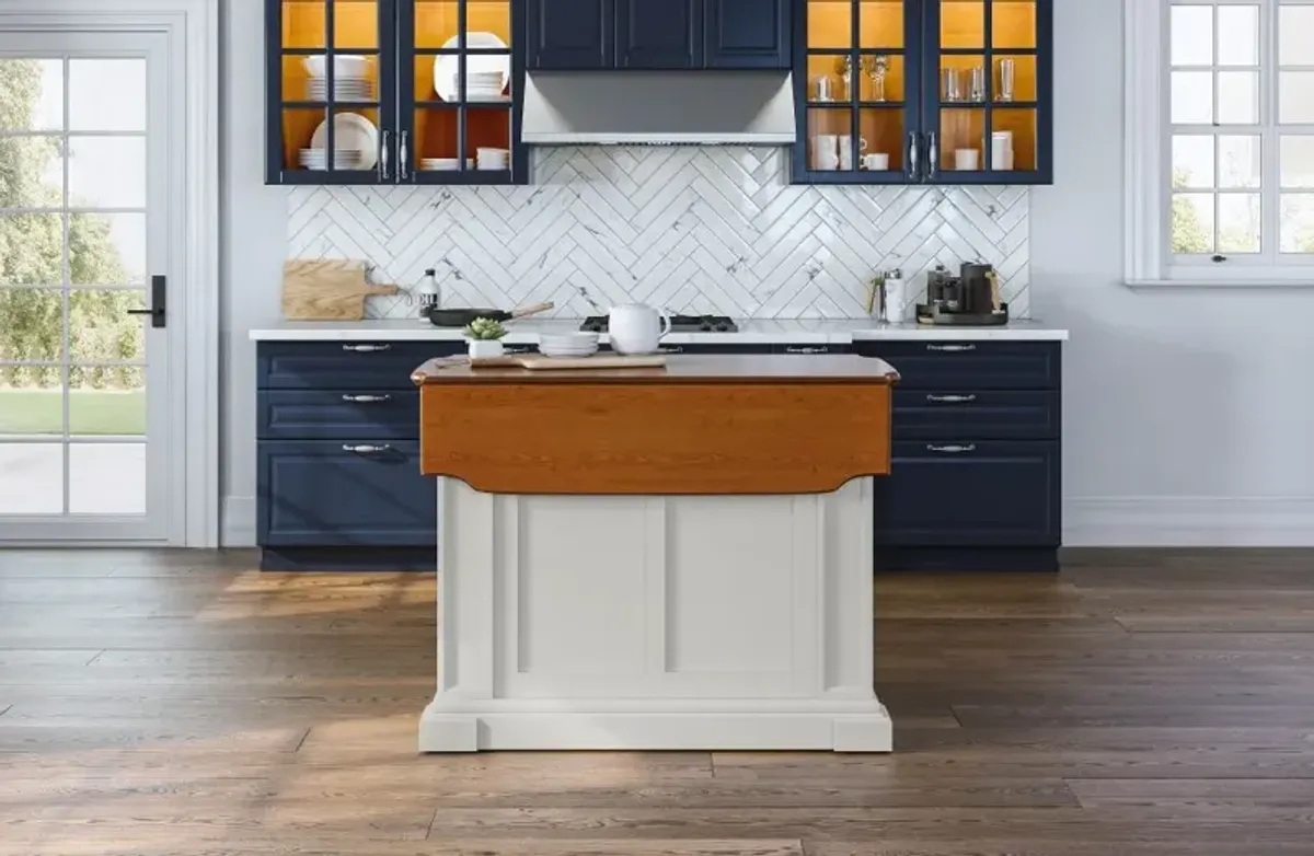 Americana White Kitchen Island