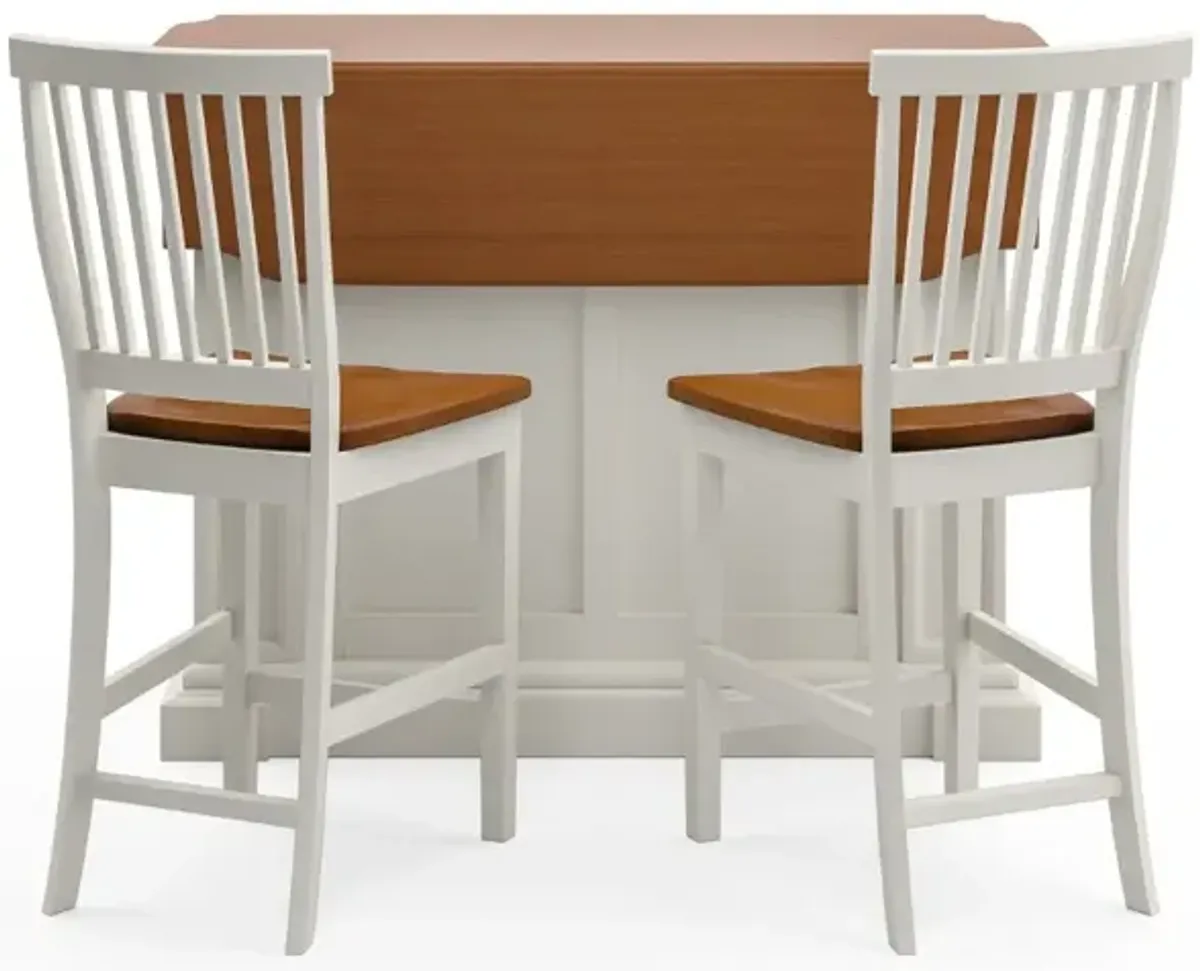 Americana Off-White Kitchen Island Set