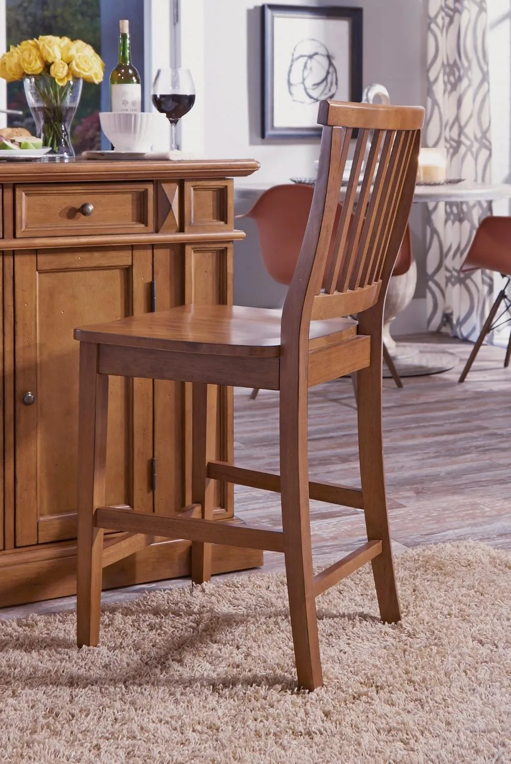 Americana Brown Counter Height Stool