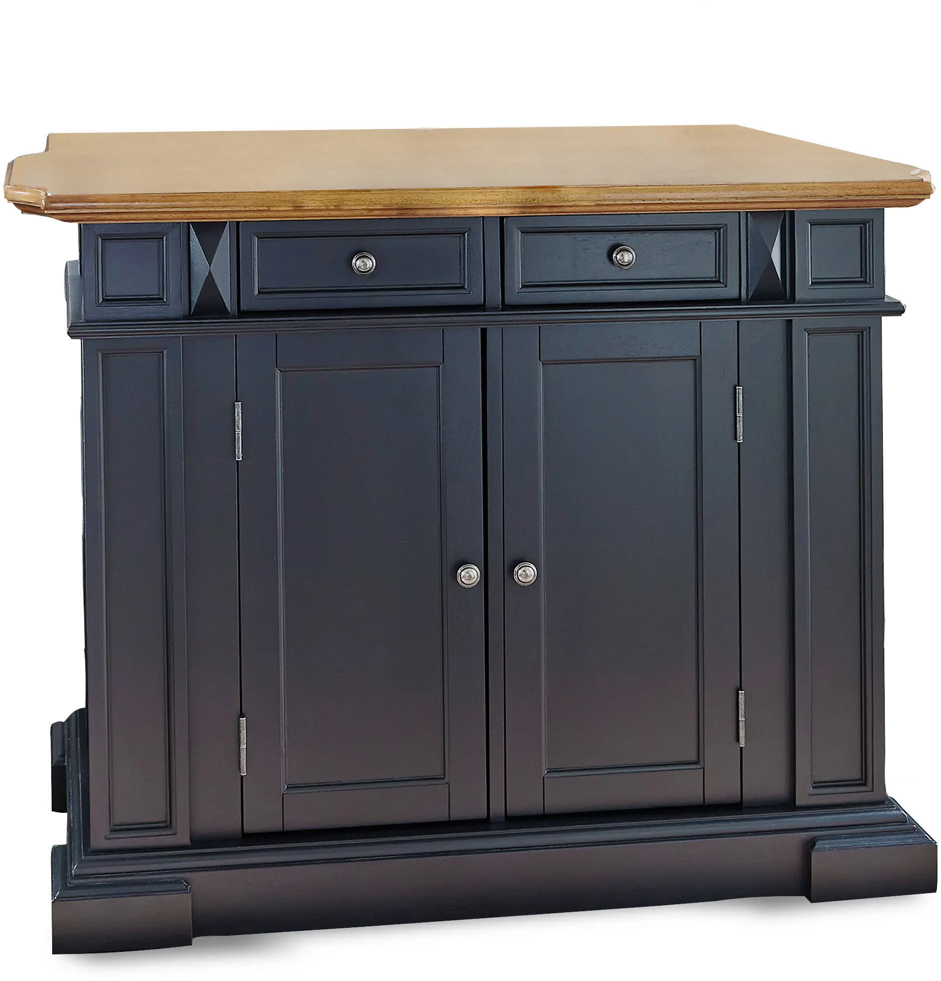 Americana Black Kitchen Island