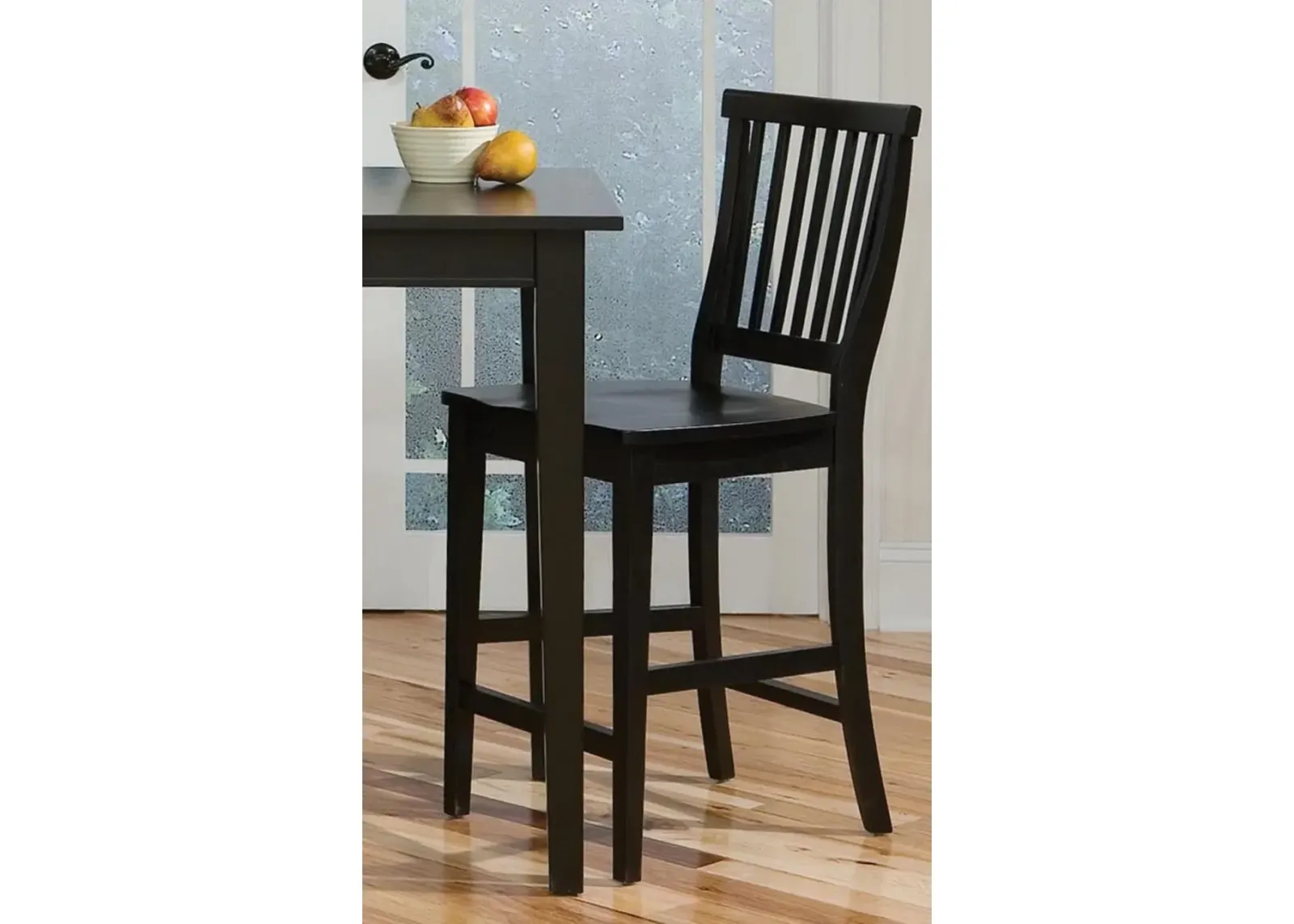 Arts and Crafts Black Counter Stool