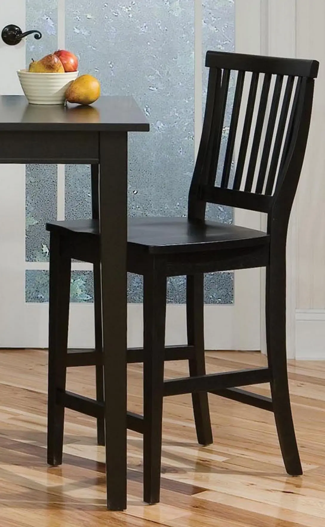 Arts and Crafts Black Counter Stool