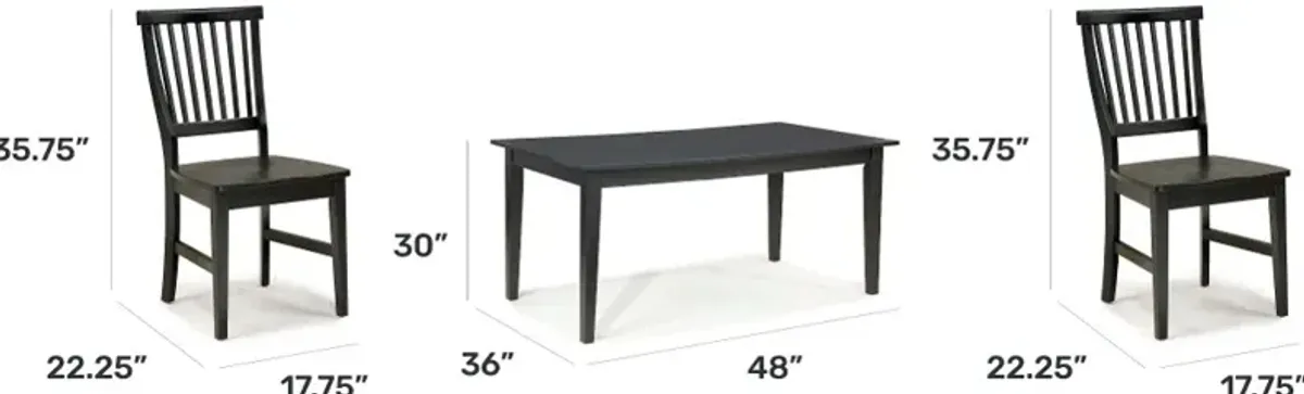 Arts and Crafts Black Dining Table