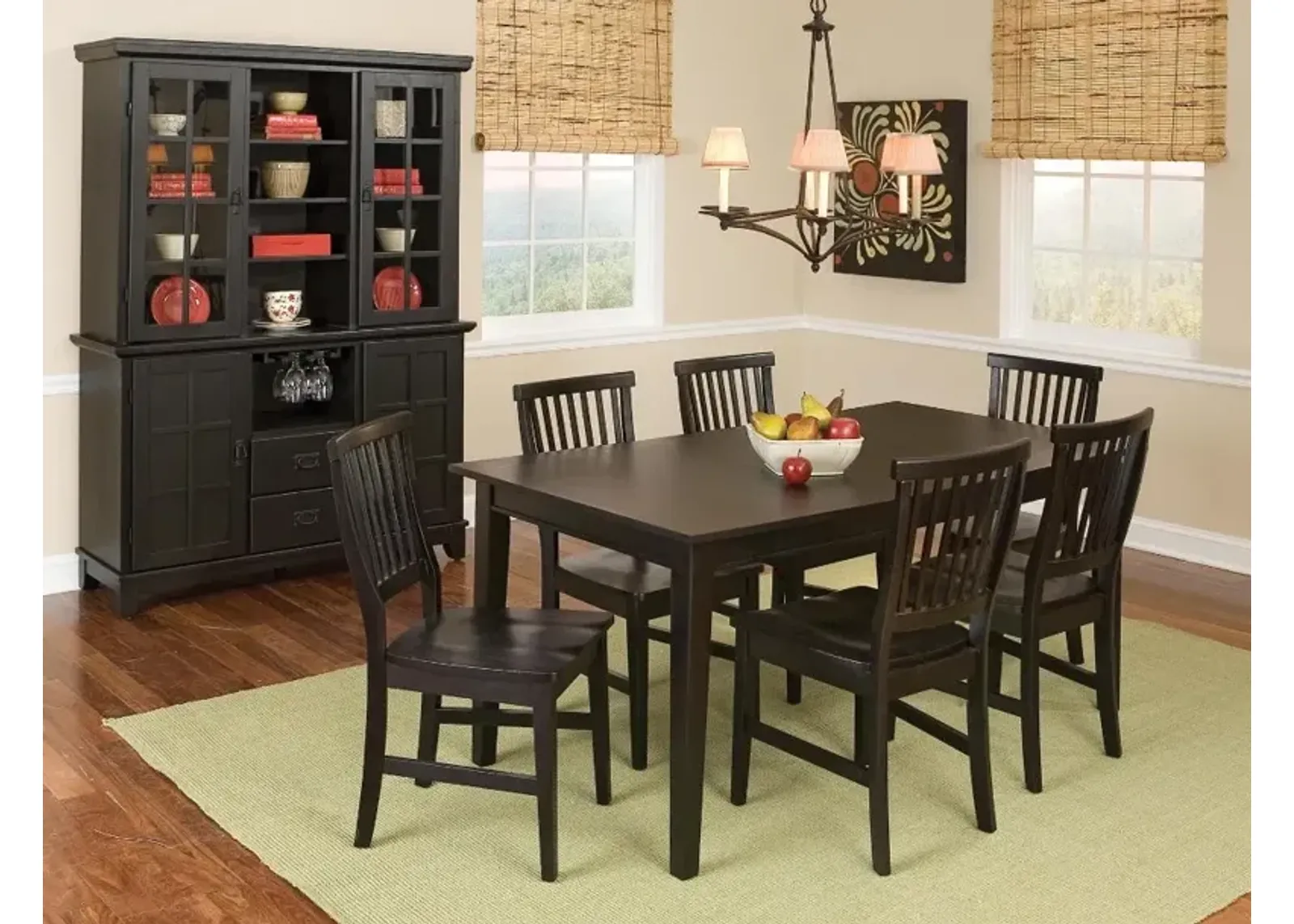 Arts and Crafts Black Dining Table