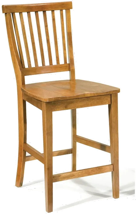 Arts and Crafts Brown Counter Stool