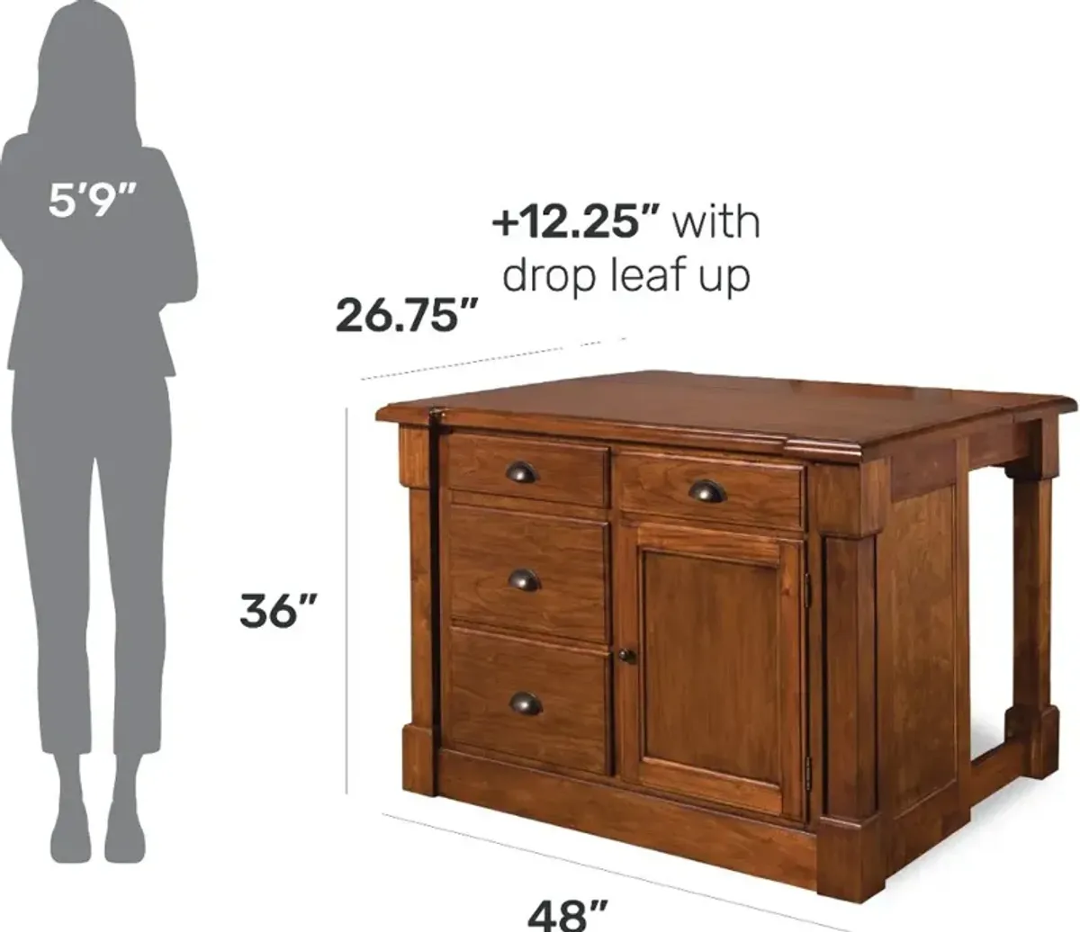 Aspen Brown Kitchen Island