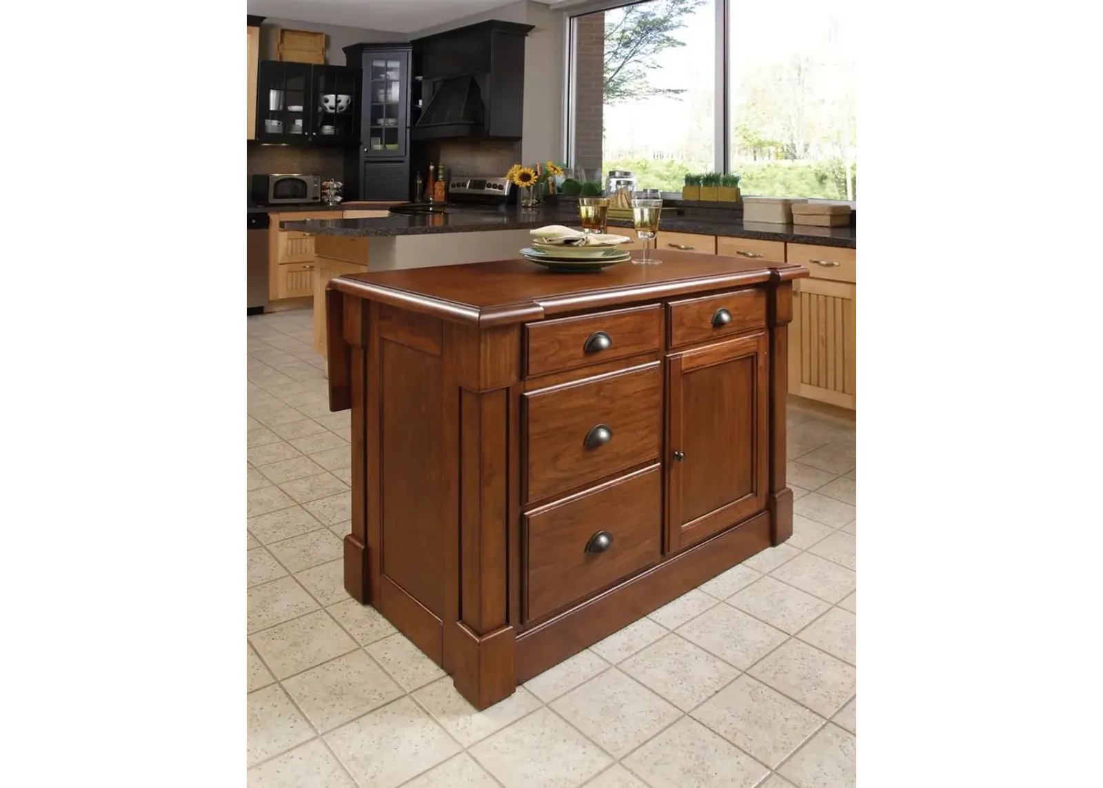 Aspen Brown Kitchen Island