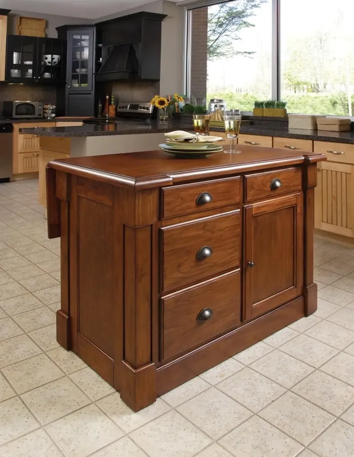 Aspen Brown Kitchen Island