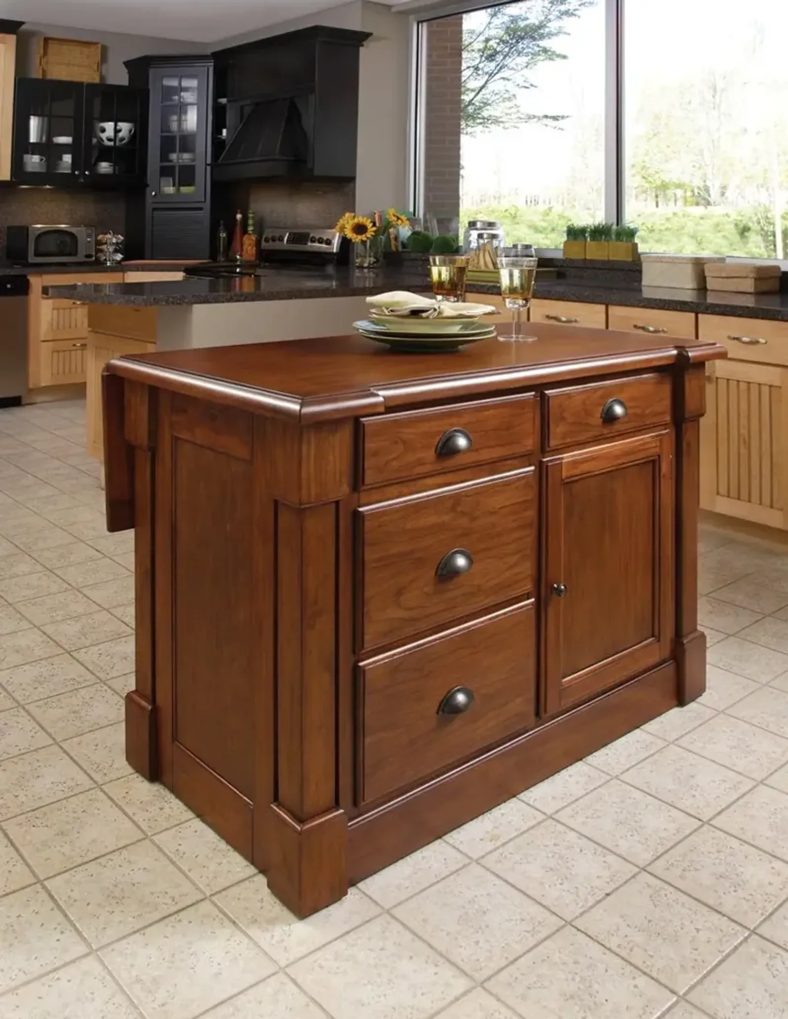 Aspen Brown Kitchen Island