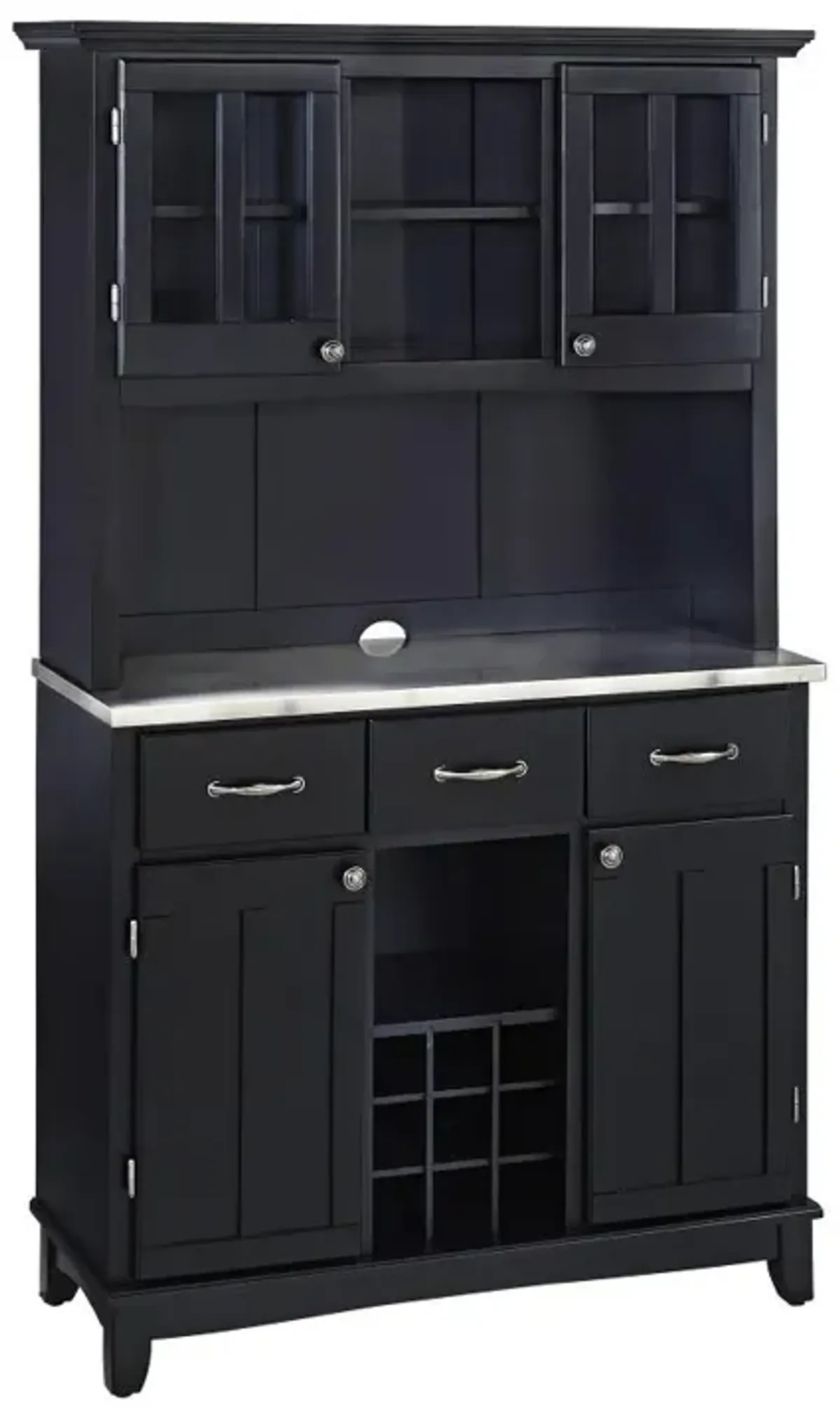 Homestyles Black Buffet with Hutch
