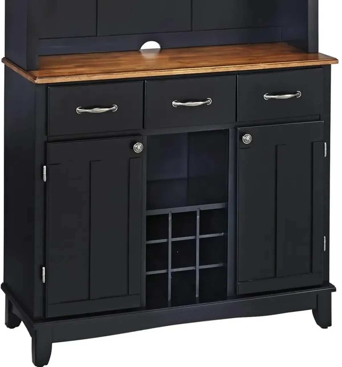 Homestyles Black Buffet with Hutch