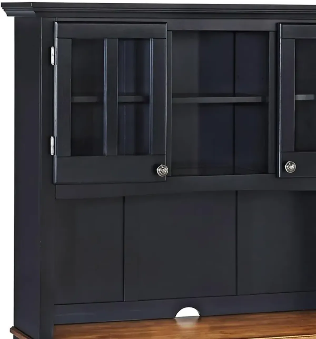 Homestyles Black Buffet with Hutch