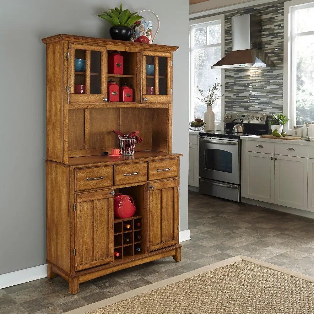 Homestyles Brown Buffet with Hutch