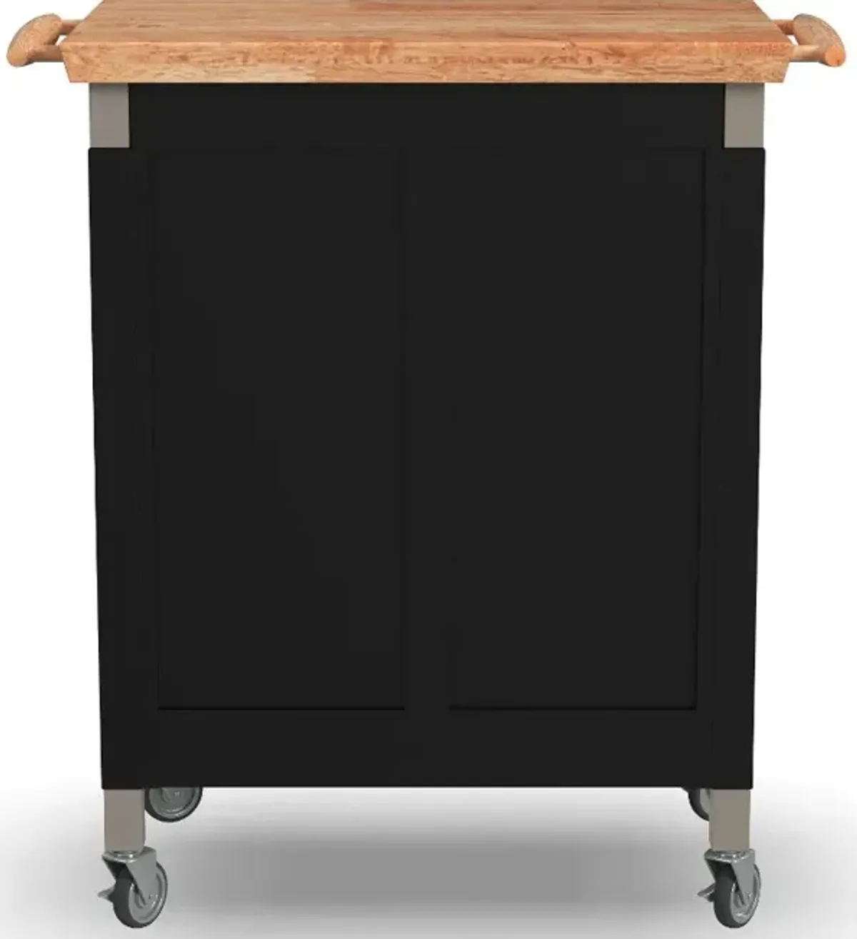 Dolly Madison Small Black Kitchen Rolling Cart