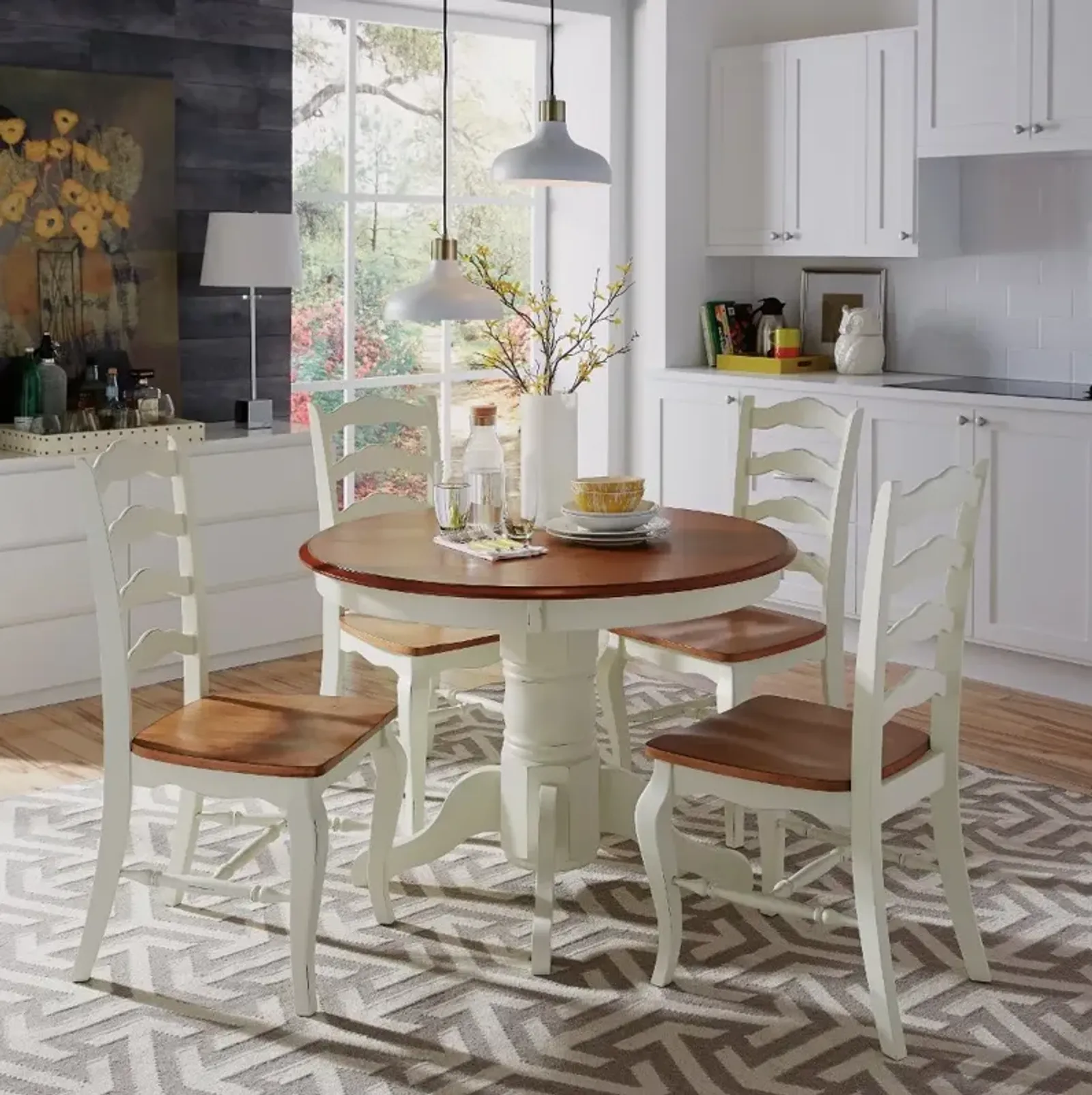 French Countryside Off-White Dining Table by Homestyles