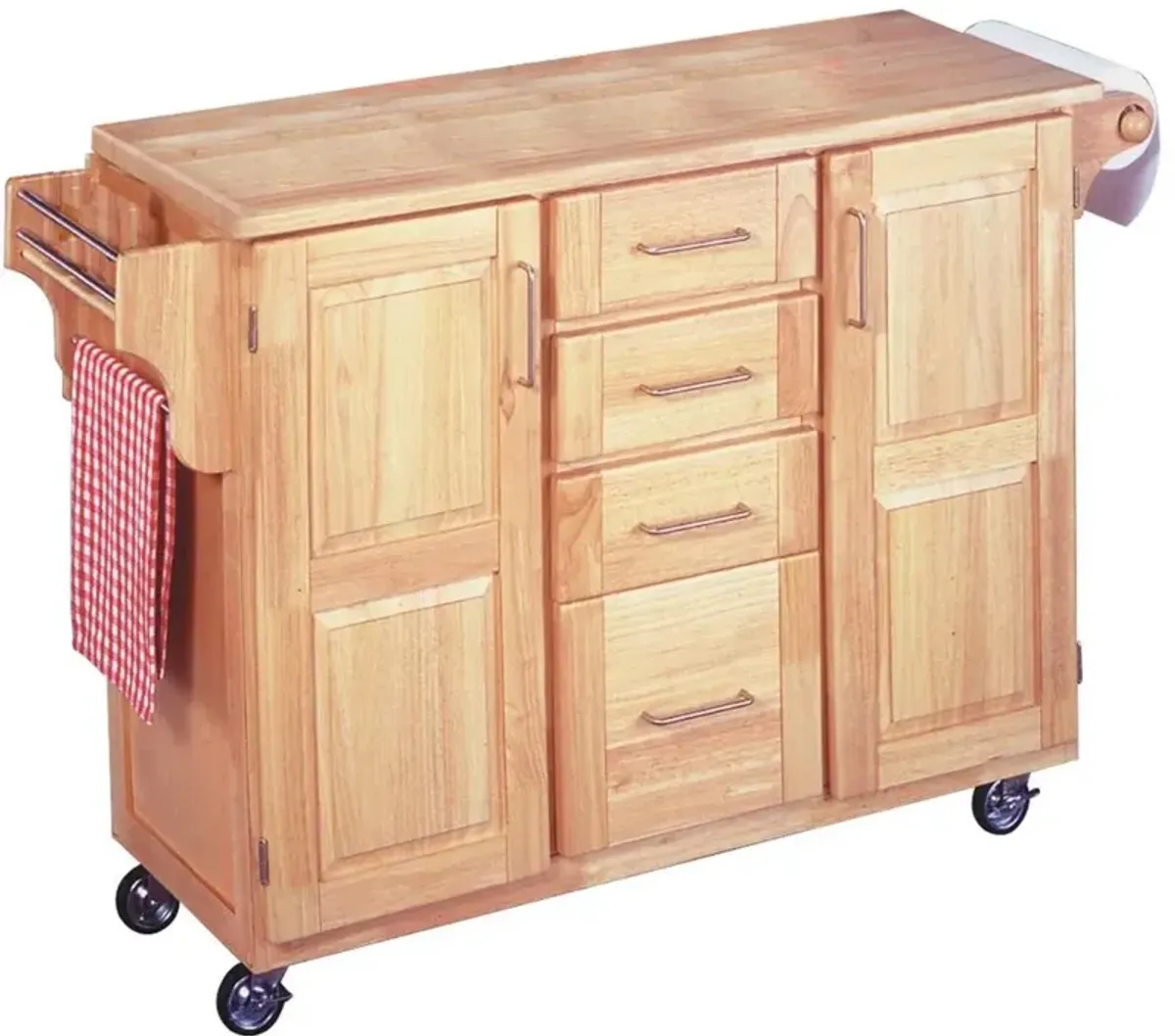 General Natural Kitchen Island with Drawers