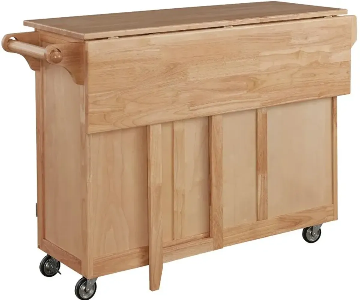 General Natural Kitchen Island with Drawers