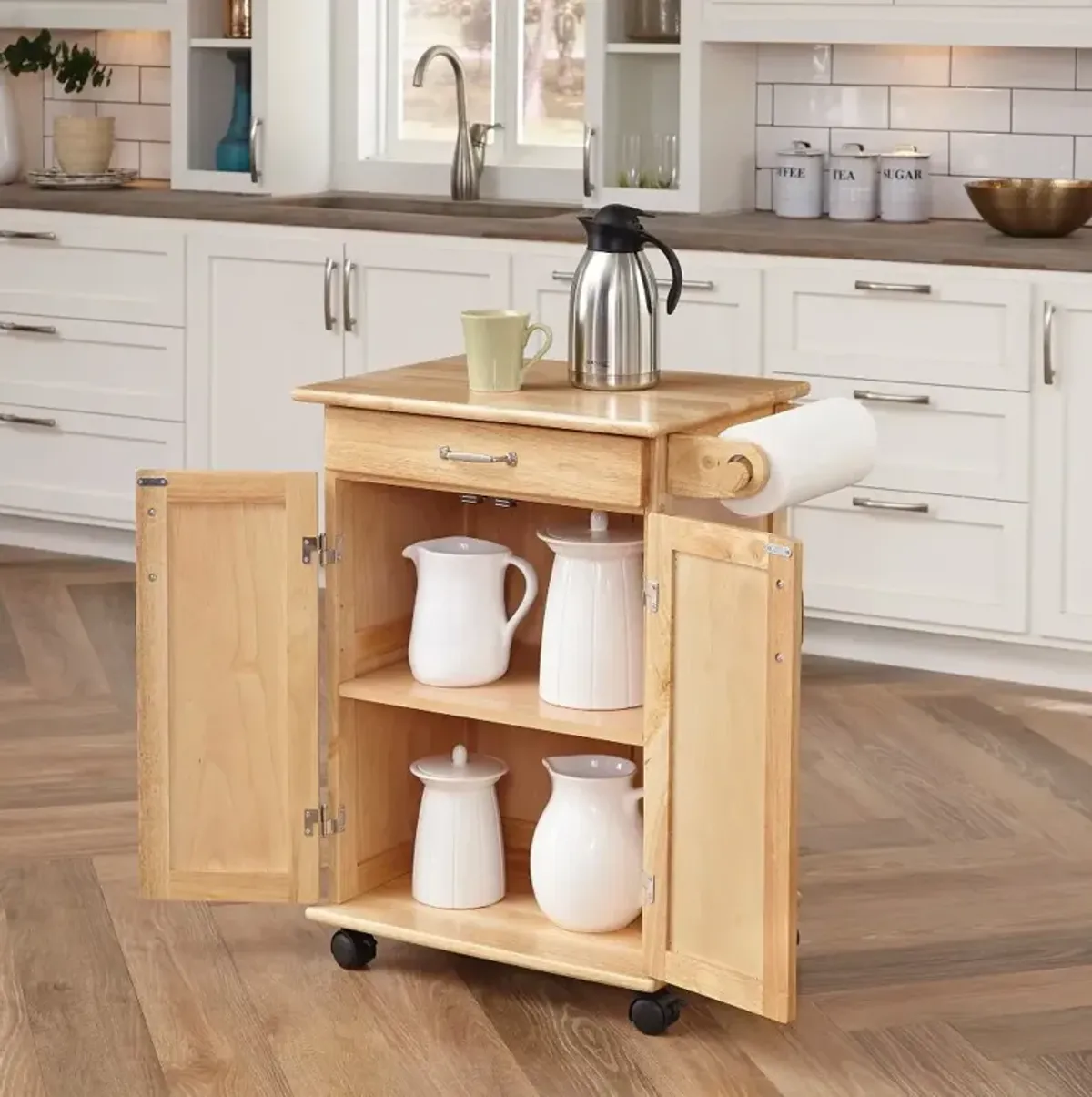 General Natural Small Kitchen Cart