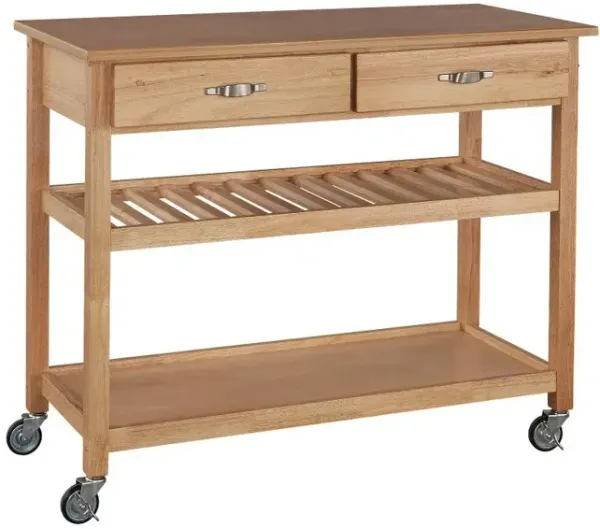 General Light Brown Kitchen Cart