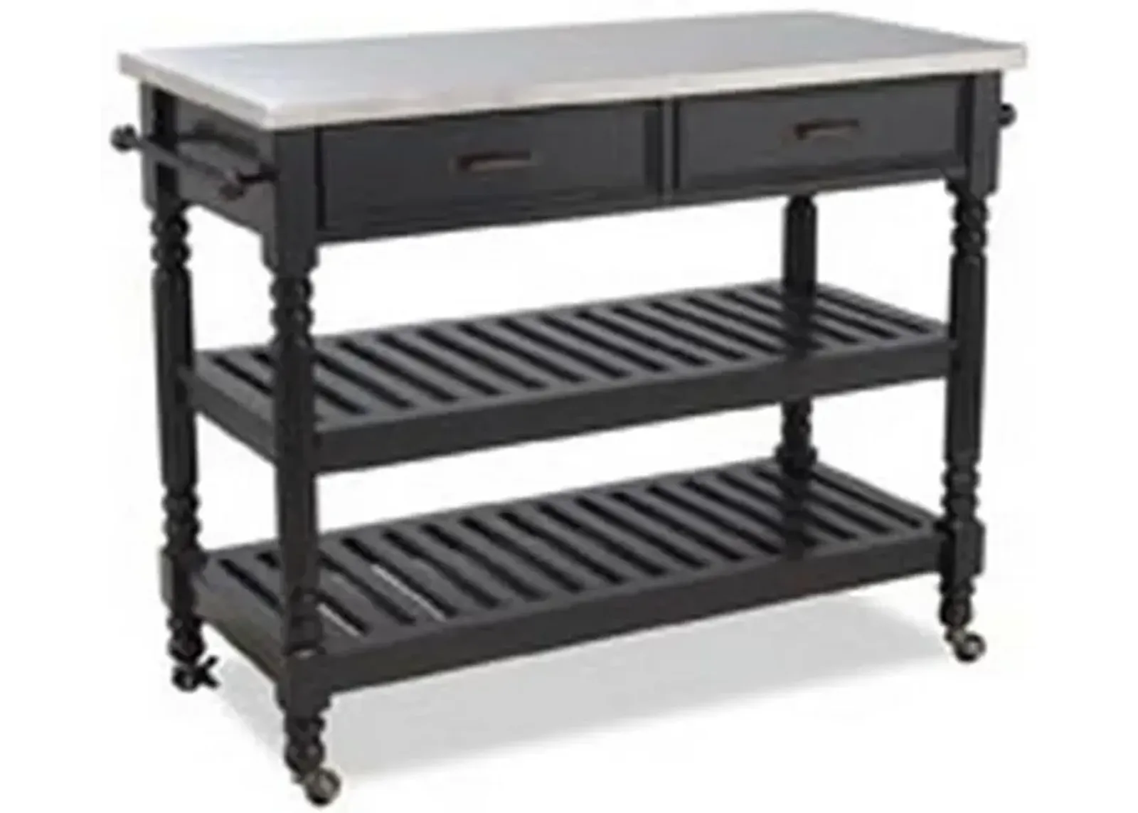 General Open Black Kitchen Cart