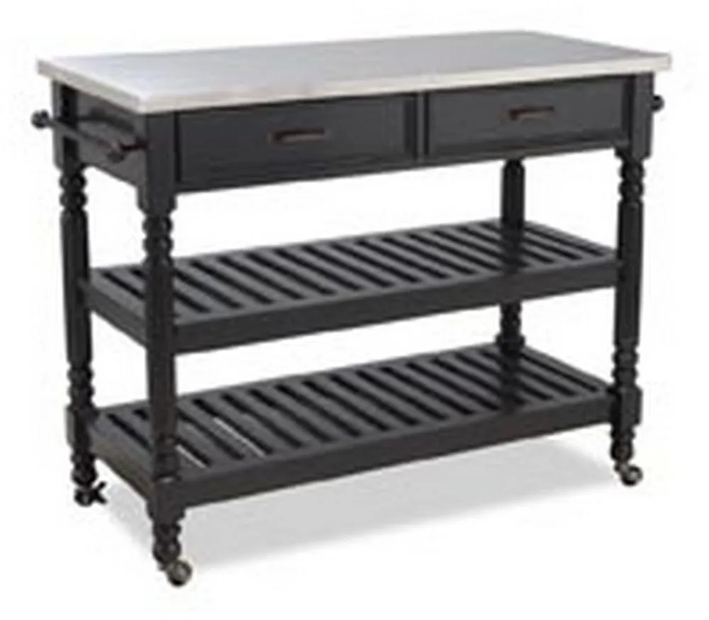 General Open Black Kitchen Cart