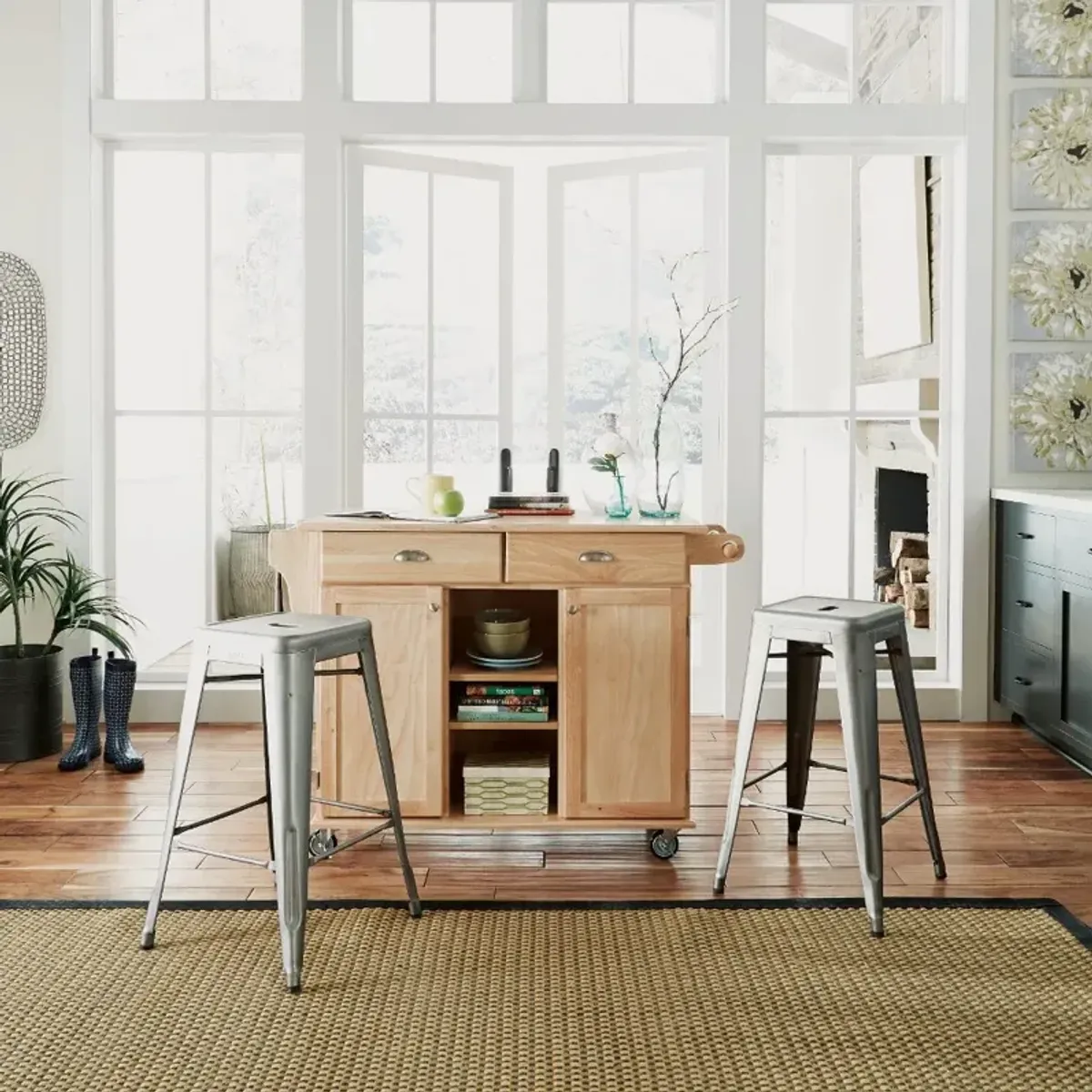 General Natural Kitchen Island