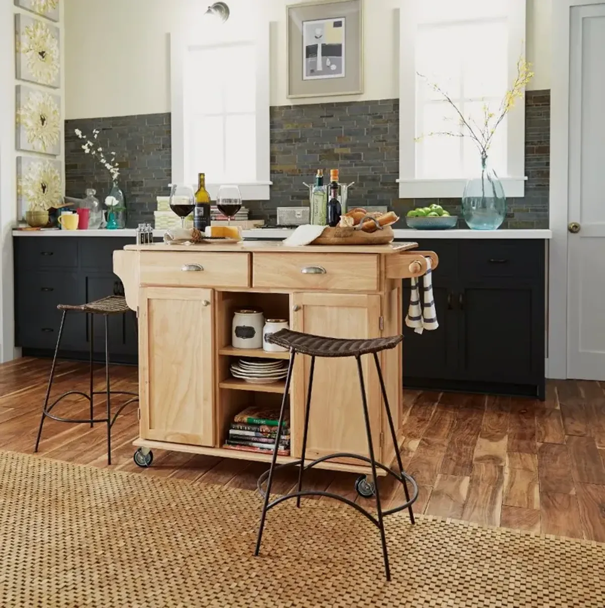 General Natural Kitchen Island