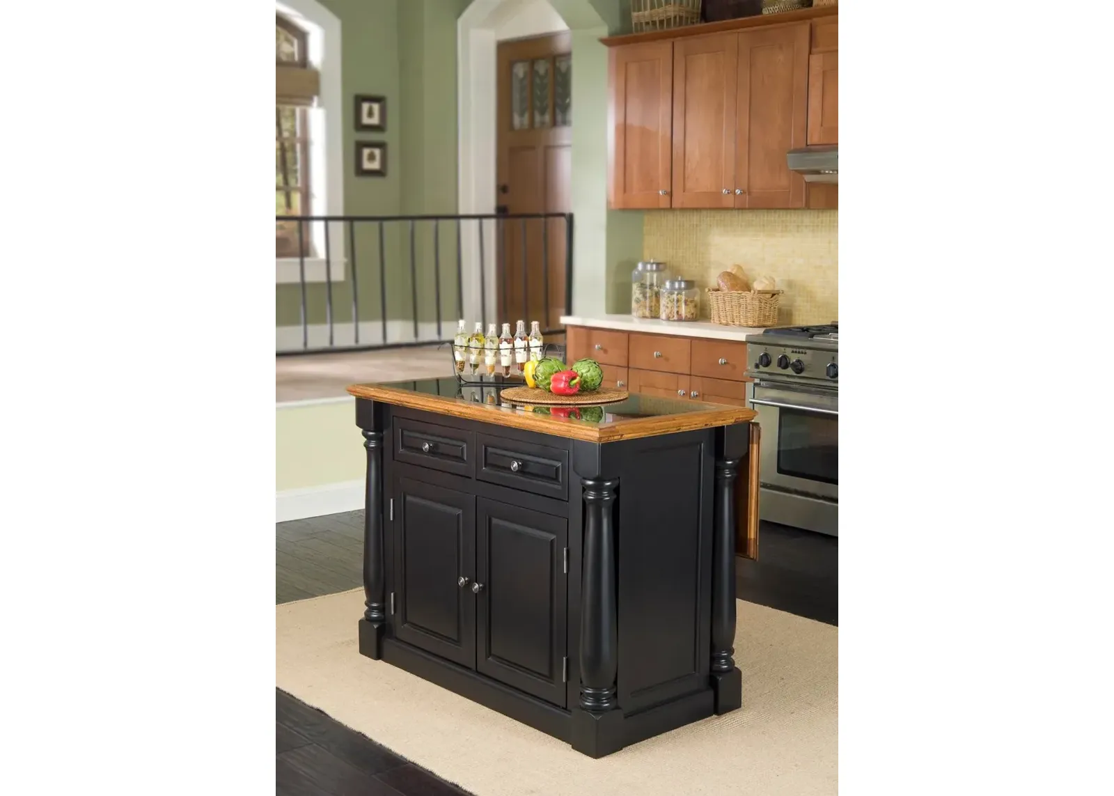 Monarch Black Kitchen Island