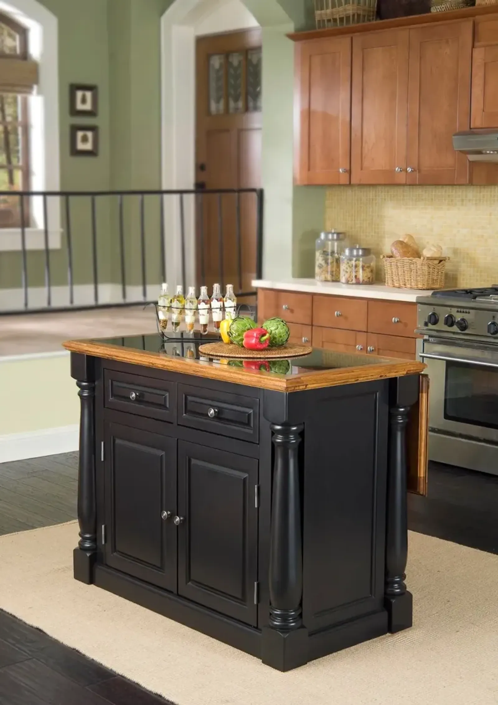 Monarch Black Kitchen Island