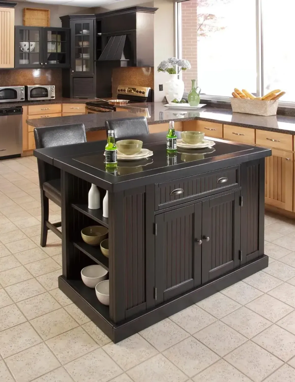 Nantucket Black Kitchen Island