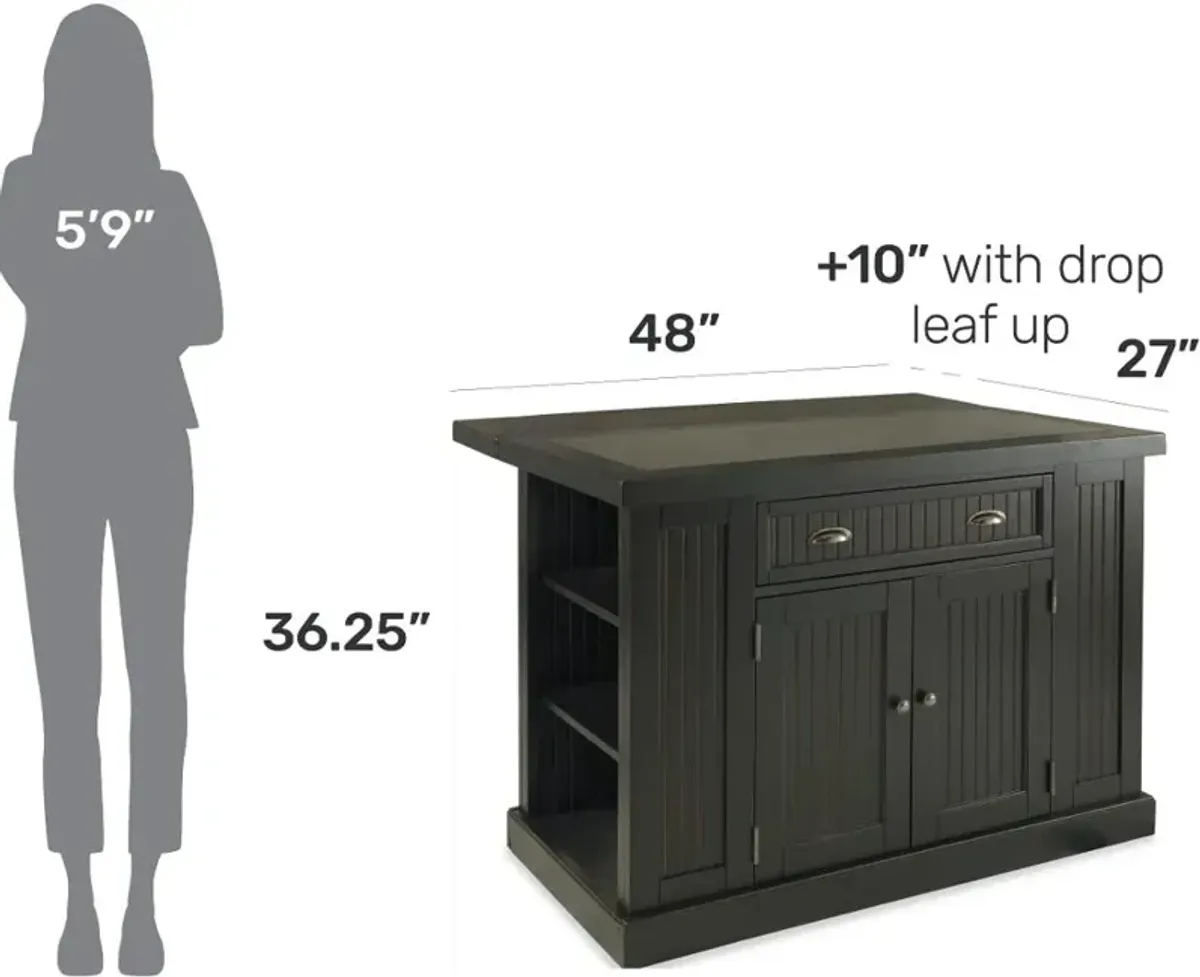 Nantucket Black Kitchen Island