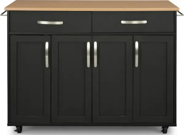 Ella Black Kitchen Cart