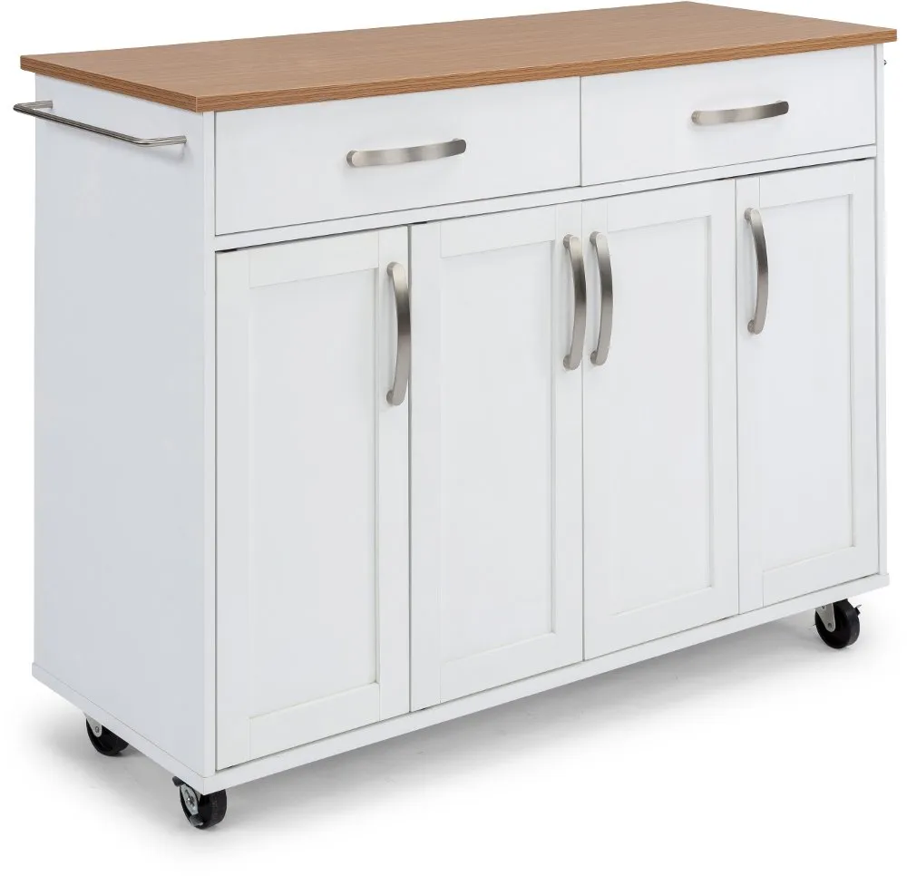 Ella White Kitchen Cart